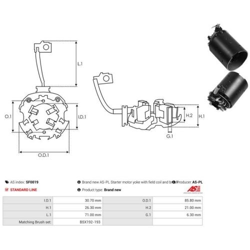 AS-PL Halter, Kohleb&uuml;rsten AS SF0019