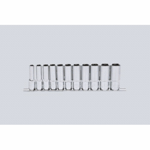3/8 Zoll CHROMEplus Sechskant-Stecknuss-Satz, lang, 11-tlg 8-19mm KS TOOLS