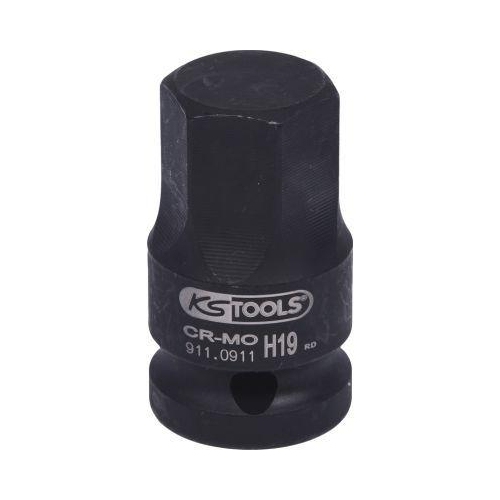 1/2 Zoll Kraft-Bit-Stecknuss Innensechskant, kurz, 19 mm KS TOOLS 911.0911