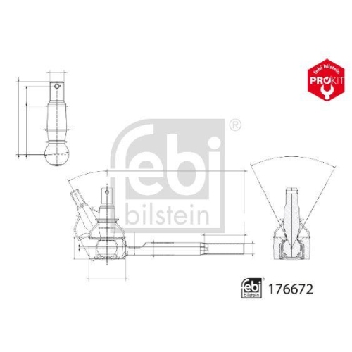 FEBI BILSTEIN Spurstangenkopf ProKit 176672