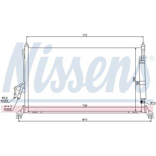 NISSENS Kondensator, Klimaanlage 94930
