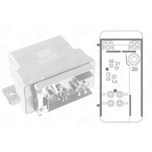 BorgWarner (BERU) Relais, Gl&uuml;hanlage GR070