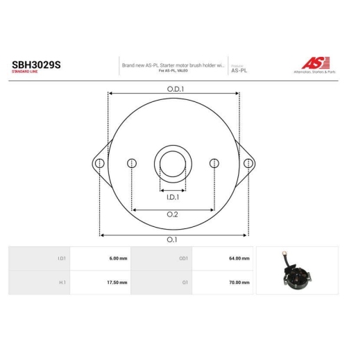 AS-PL Halter, Kohleb&uuml;rsten AS SBH3029S