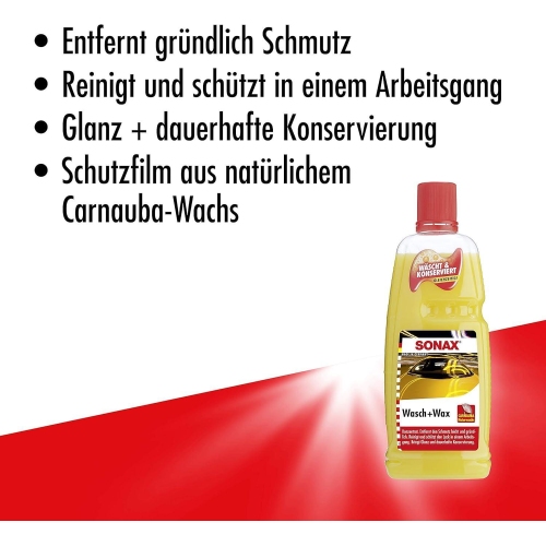 SONAX Wasch & Wax, Konservierungswachs, 1 Liter 03133410