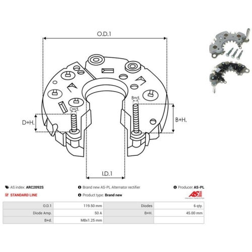 AS-PL Gleichrichter, Generator AS ARC2092S