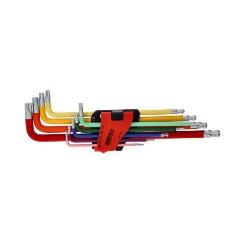 Kugelkopf-Torx-Winkelstiftschl&uuml;ssel-Satz, extra lang, 9-tlg KS TOOLS 151.5210