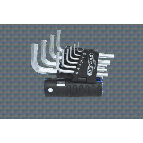 3 in 1 Innen6kant-Winkelstiftschl&uuml;ssel-Satz,10-tlg kurz KS TOOLS 920.2000