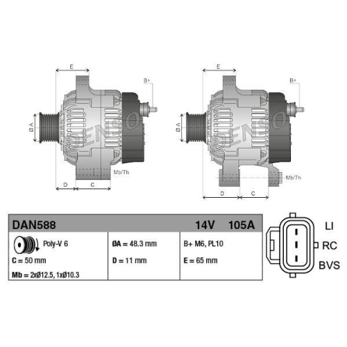 DENSO Generator DAN588