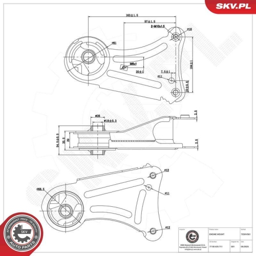 ESEN SKV Lagerung, Motor 75SKV061