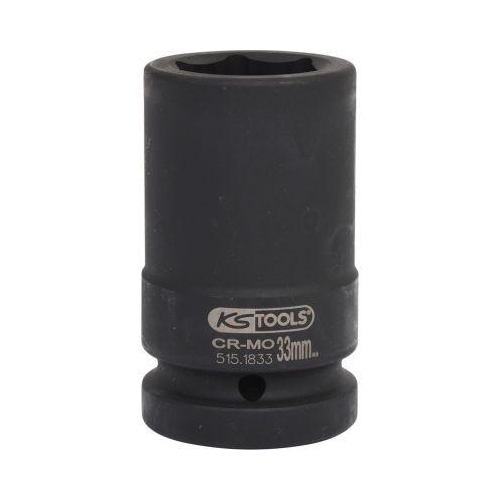 KS Tools 1 Zoll 6kant-Kraft-Stecknuss, lang, 33mm 515.1833