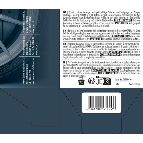 SONAX ReifenPinsel Applikator Pinsel Reifenglanz Reifenpflege Sonax 04190410