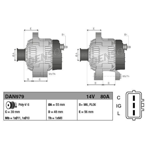 DENSO Generator DAN979