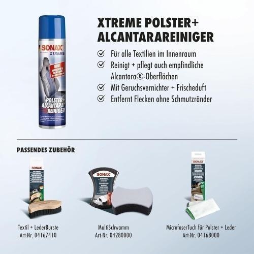 3x SONAX XTREME Polsterreniger + AlcantaraReiniger 400 ml 02063000