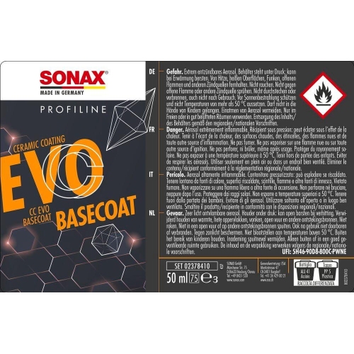 Sonax keramische Langzeitversiegelung Profiline CeramicCoating CC Evo Lackschutz