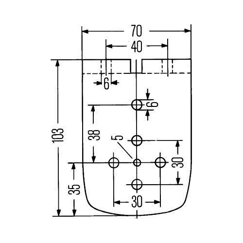 HELLA Halter, R&uuml;ckstrahler 8HG 003 799-017