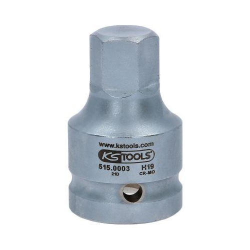3/4 Zoll Kraft-Bit-Stecknuss Innensechskant kurz, 19mm KS TOOLS 515.0003