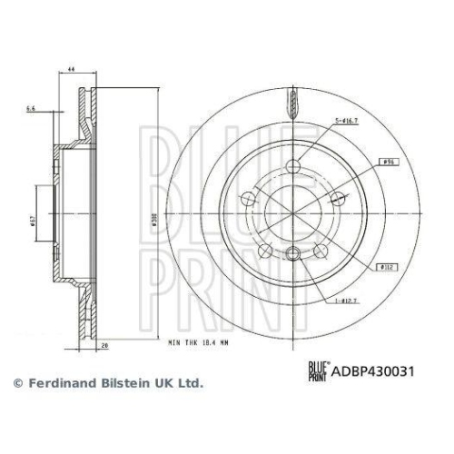 BLUE PRINT Bremsscheibe ADBP430031