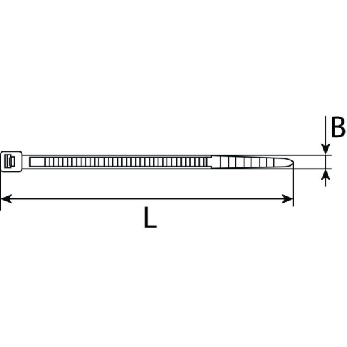 50 St&uuml;ck Kabelbinder Kunststoffzunge, natur KZ 7,8 X 750 SWG 502 20 55