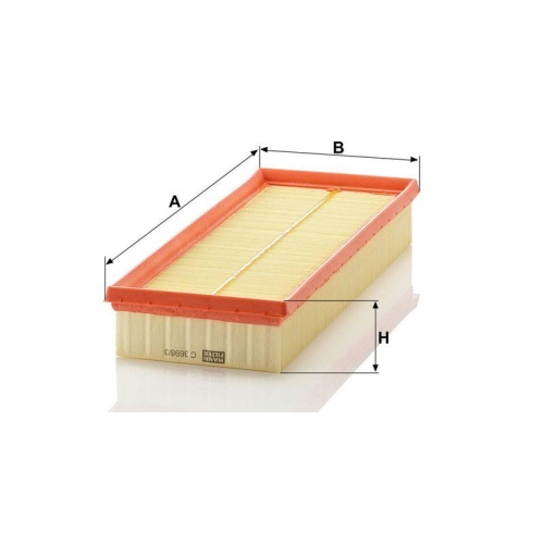 MANN-FILTER Luftfilter C 3698/3-2