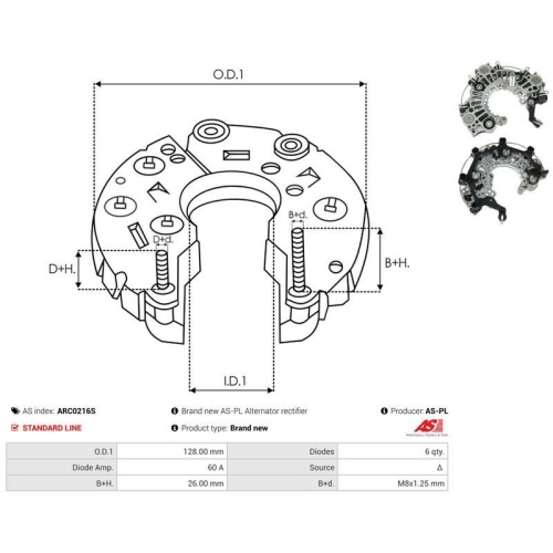 AS-PL Gleichrichter, Generator AS ARC0216S