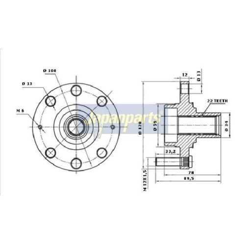 JAPANPARTS Radnabe KK-10018