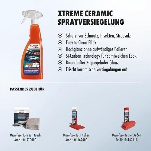 3x Sonax XTREME Ceramic Spray Versiegelung 750ml für dauerhaft spiegelnden Glanz
