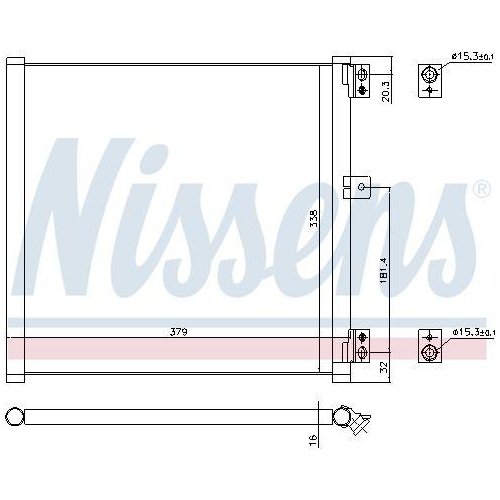 NISSENS Kondensator, Klimaanlage 940704