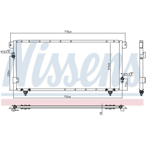 NISSENS Kondensator, Klimaanlage ** FIRST FIT ** 940838