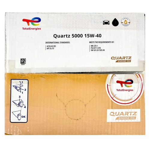 Motor&ouml;l Motoren&ouml;l Total Quartz 5000 15W-40 20 Liter BAG-IN Box 227015
