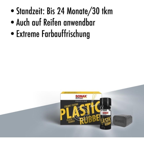SONAX Profiline Ceramic Coating Plastic+Rubber Gummi Kunststoff Versiegelung Kfz