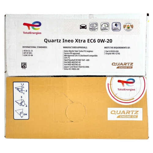 Motor&ouml;l Motoren&ouml;l Total Quartz Ineo Xtra EC6 0W-20 20 Liter BAG-IN Box 229300