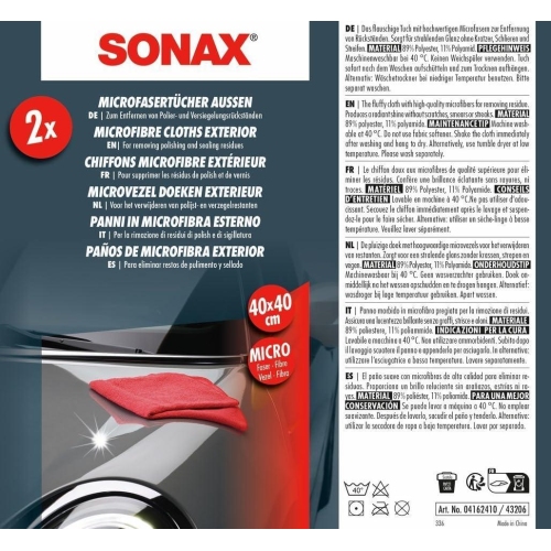 SONAX MicrofaserTuch Außen - der Lackpflegeprofi 04162410