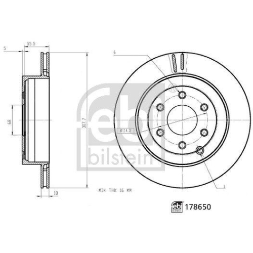 FEBI BILSTEIN Bremsscheibe 178650