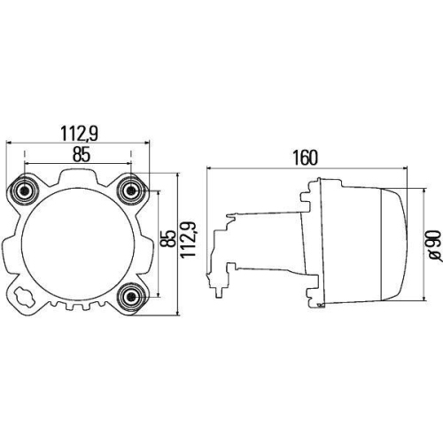 HELLA Hauptscheinwerfer 1BL 247 042-007