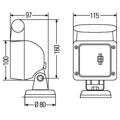 HELLA Arbeitsscheinwerfer 1GA 007 506-667