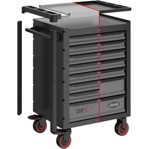 VIGOR Werkstattwagen Series L mit Sortiment 442-teilig V1901-X/442