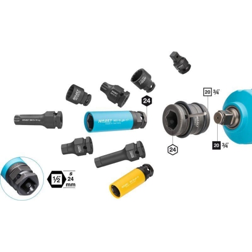HAZET Schlag-, Maschinenschrauber-Adapter 1003S-1