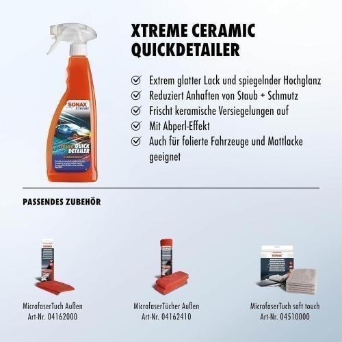 4x SONAX XTREME Ceramic Quick Detailer 750ml Hochglanz Keramik Lack 02684000