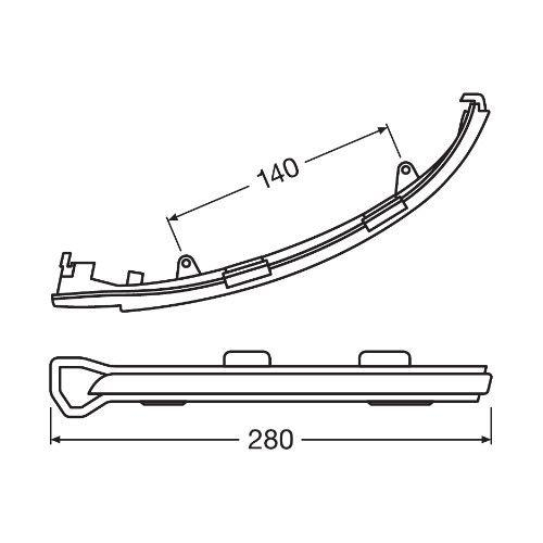 ams-OSRAM Blinkleuchtensatz LEDriving&reg; Dynamic Mirror Indicator for VW Golf VII LEDDMI 5G0 BK S