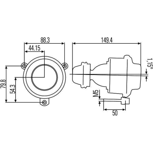 HELLA Nebelscheinwerfer 1NL 007 186-061