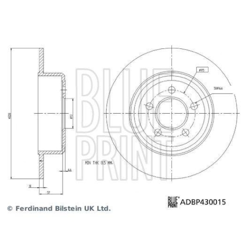BLUE PRINT Bremsscheibe ADBP430015