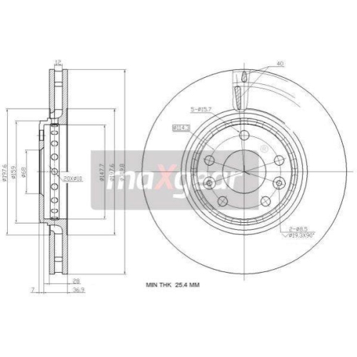 MAXGEAR Bremsscheibe 19-2363