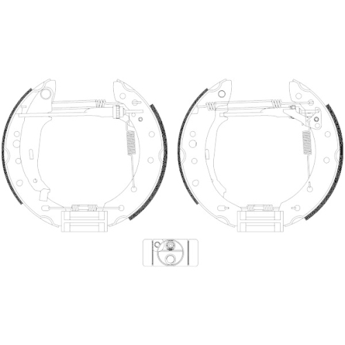 HELLA Bremsbackensatz Shoe Kit Pro 8DB 355 022-901