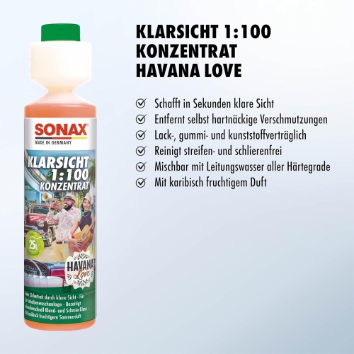 SONAX 03931410 Klarsicht 1:100 Konzentrat Havana Love 250ml