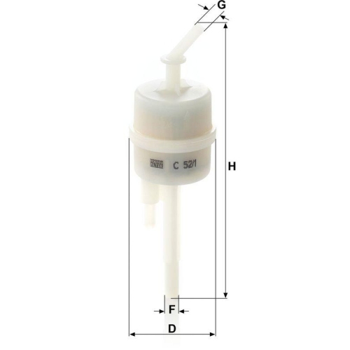 MANN-FILTER Filter, Entl&uuml;ftung (Kraftstofftank) C 52/1