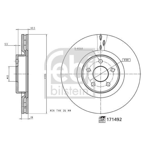FEBI BILSTEIN Bremsscheibe 171492