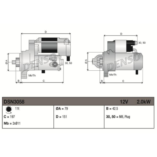 DENSO Starter DSN3058