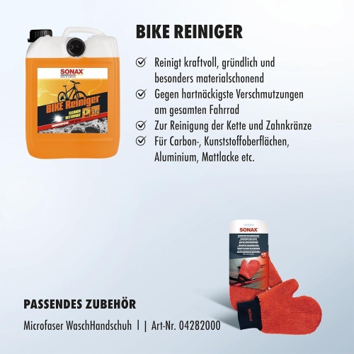 Fahrrad Reiniger E-Bike Pedelec SONAX 5 Liter Fahrradreiniger Pflege cleaner