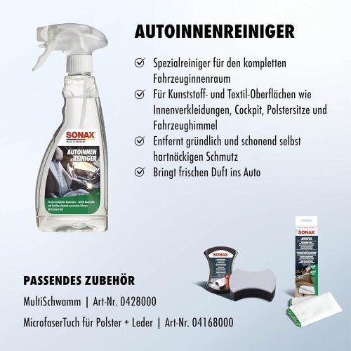 SONAX AutoInnenReiniger, 500 ml 03212000