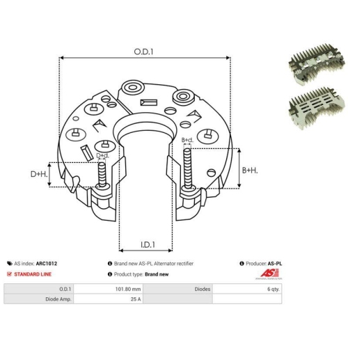 AS-PL Gleichrichter, Generator AS ARC1012